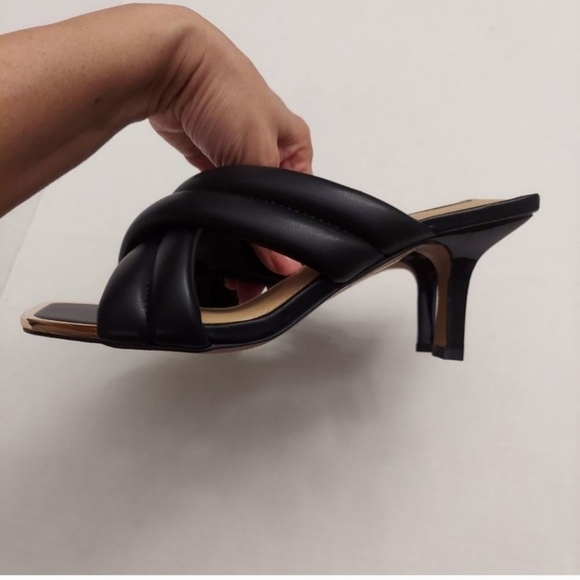 STEVEN NEW YORK Imara Heeled Slip On Black Sandals - Picture 6 of 11